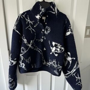 rag & bone Floral Sherpa Teddy Pullover Sweater